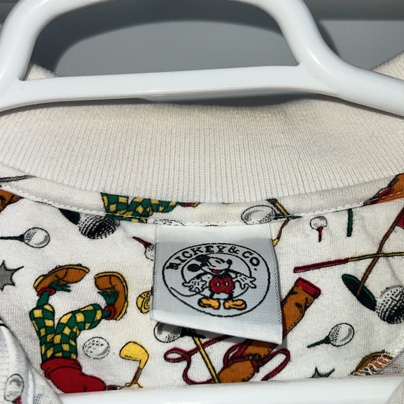 Vintage 90s MICKEY & CO Goofy Polo Size L Goofy Golfing Golf Bag Print Disney - Picture 4 of 5